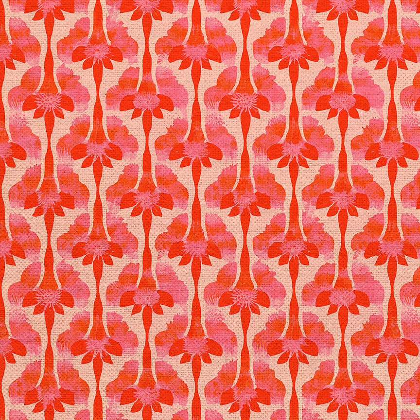 Abstract Stems - Red on Cream