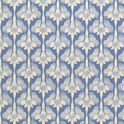 Abstract Stems - White on Blue