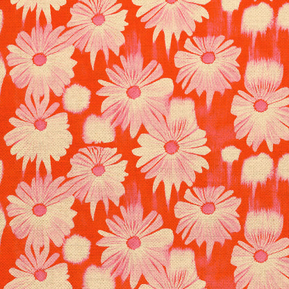 Dripping Daisies - Cream on Red