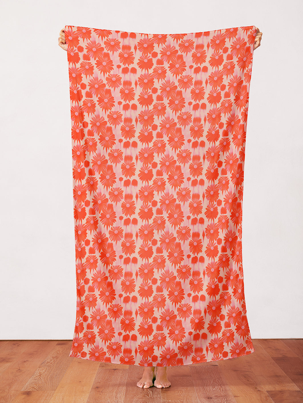 Dripping Daisies - Red on Cream