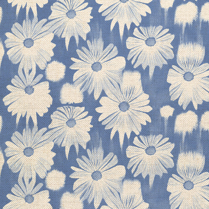 Dripping Daisies - White on Blue