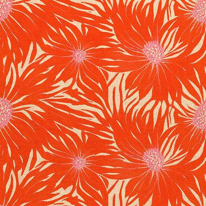 Whimsical Petals - Red on Cream