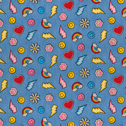 Smileys & Rainbows - Light Blue