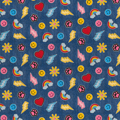 Smileys & Rainbows - Dark Blue