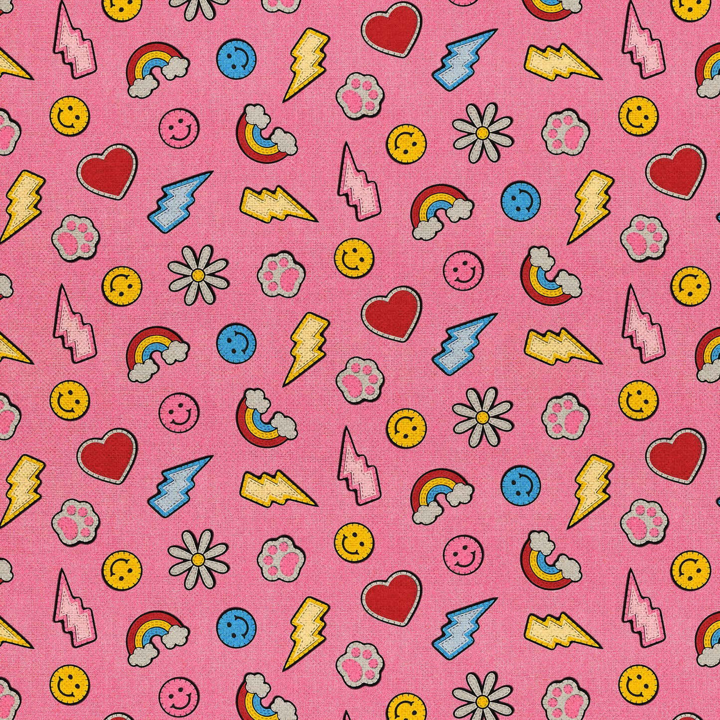 Smileys & Rainbows - Pink