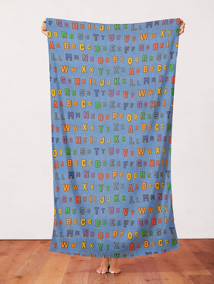 Alphabet Rows - Light Blue