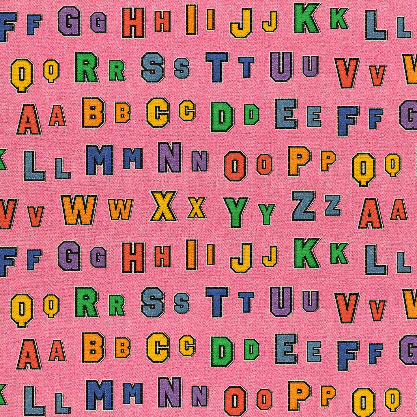 Alphabet Rows - Pink