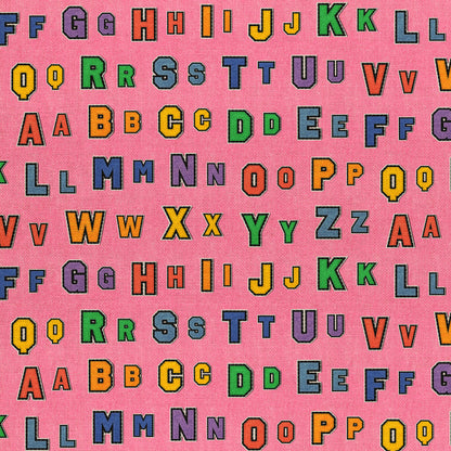 Alphabet Rows - Pink