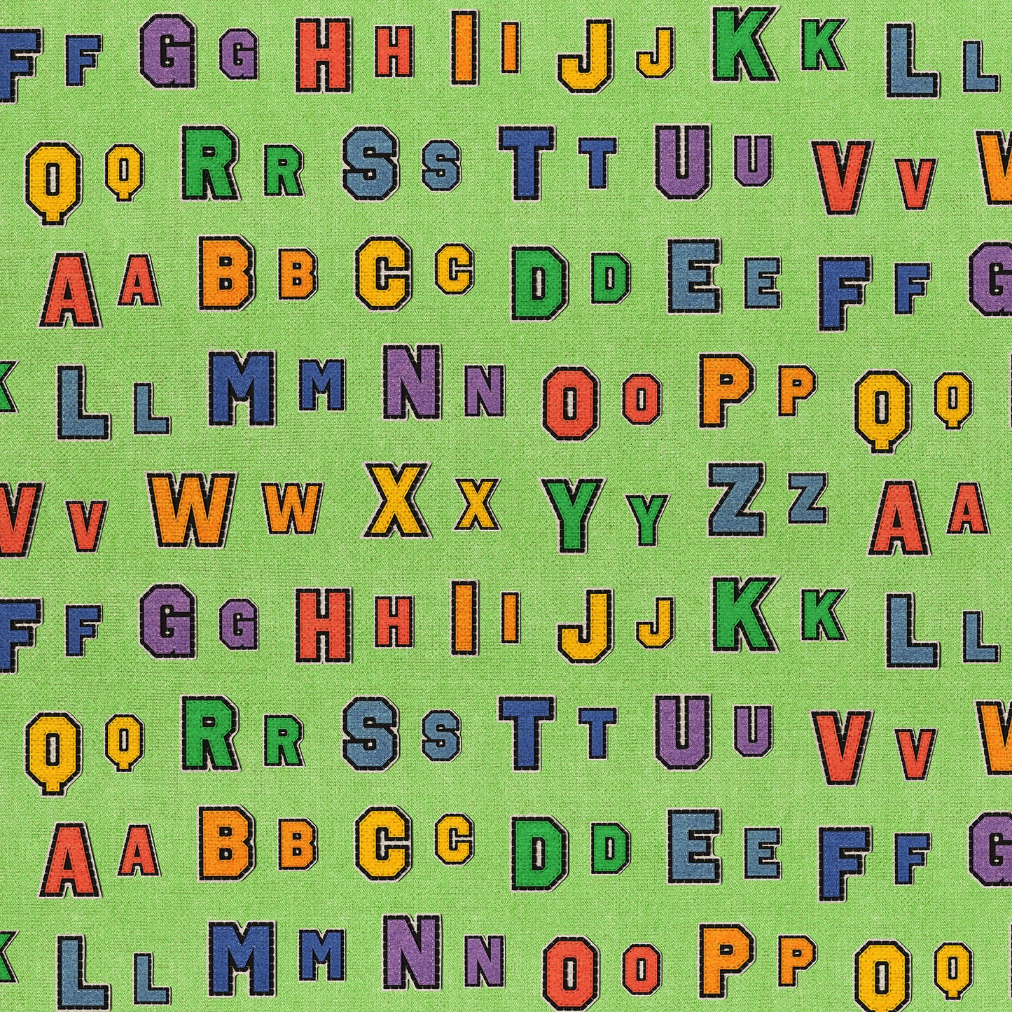 Alphabet Rows - Green