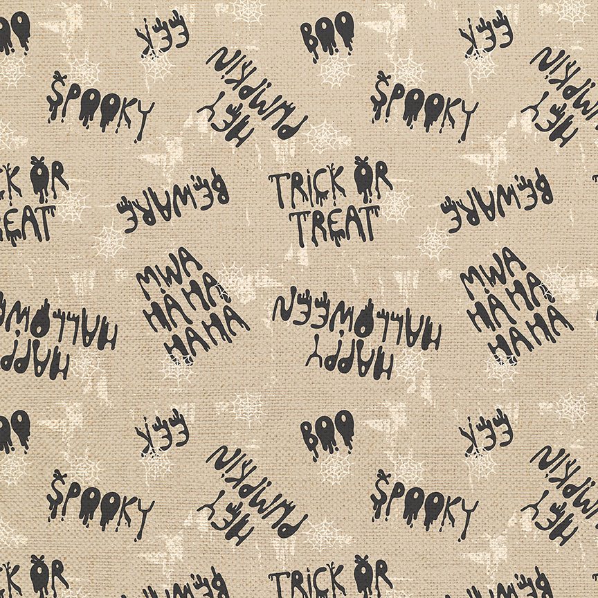 Halloween Spooky Words - Cream