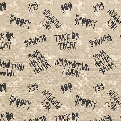 Halloween Spooky Words - Cream