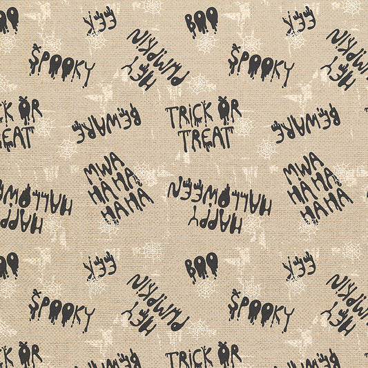 Halloween Spooky Words - Cream