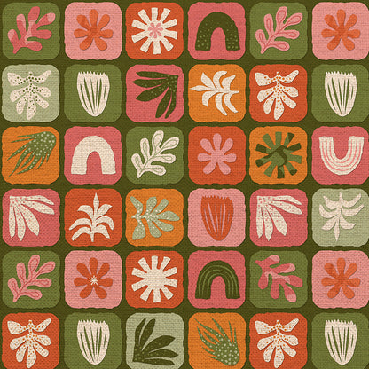 Shape Toss Grid - Green/Pink