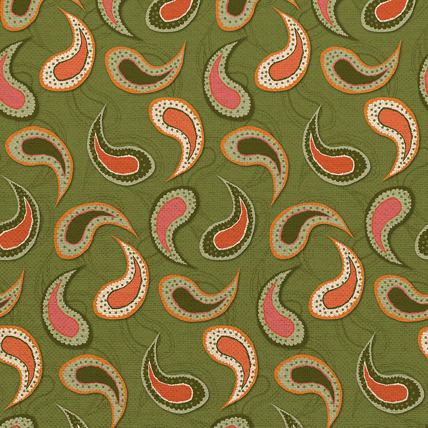 Paisley Toss - Green/Pink