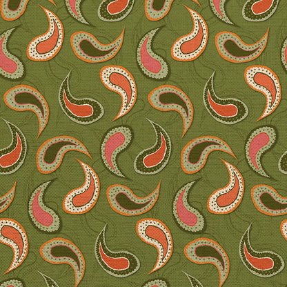 Paisley Toss - Green/Pink