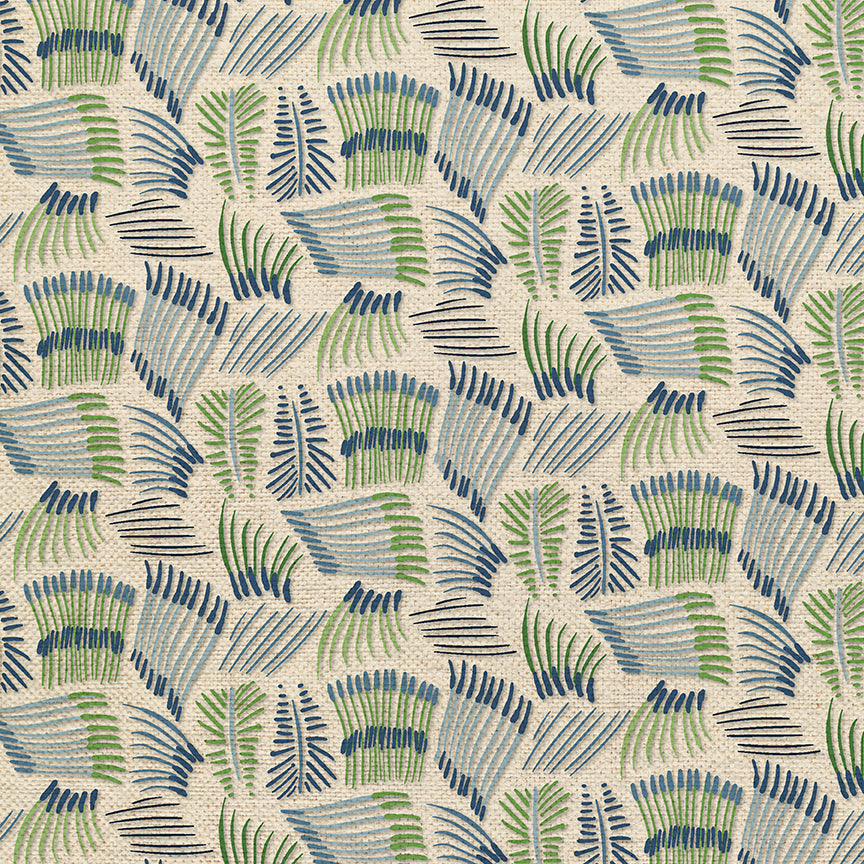Fanning Lines - Blue/Green