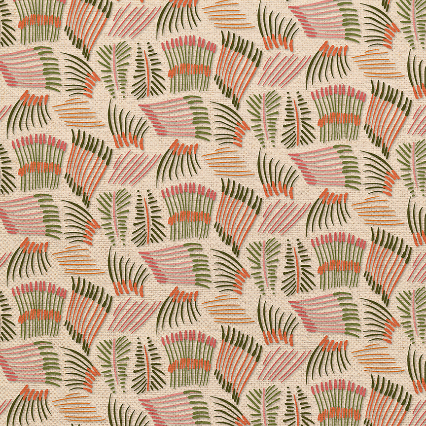 Fanning Lines - Green/Pink