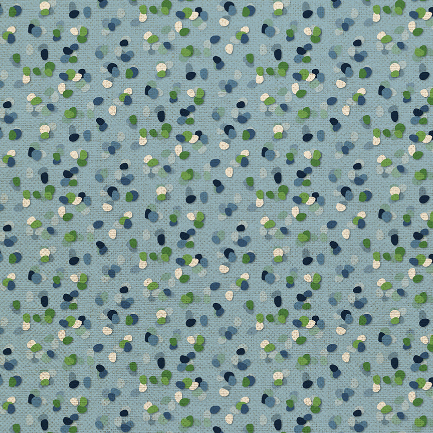 Ditsy Dots - Blue/Green
