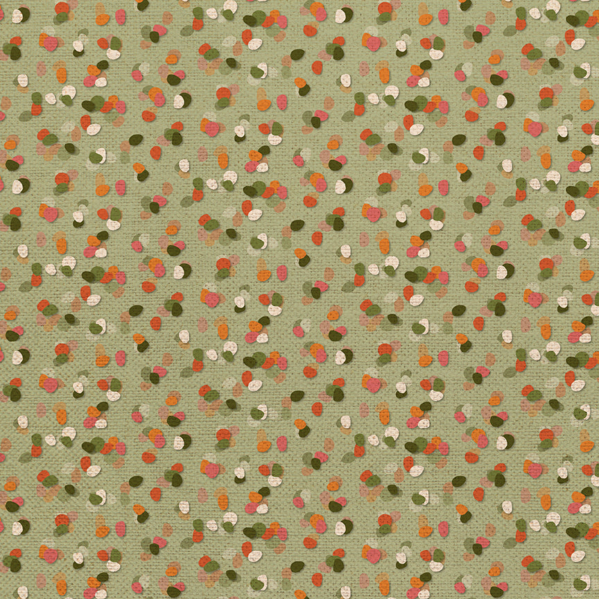 Ditsy Dots - Green/Pink