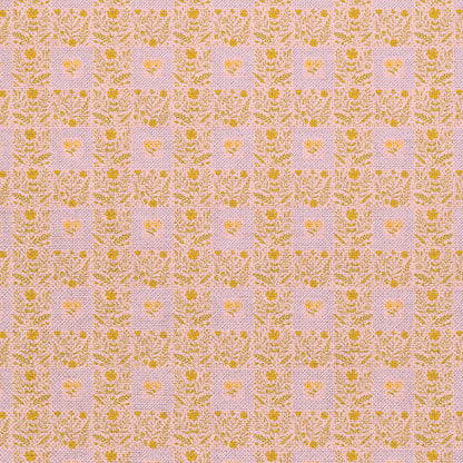 Squares - Gold on Pink