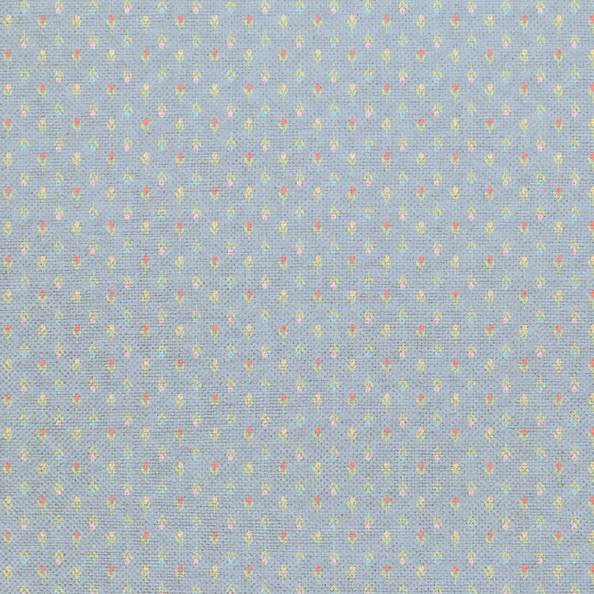 Stitched Tulips - Blue/Pink