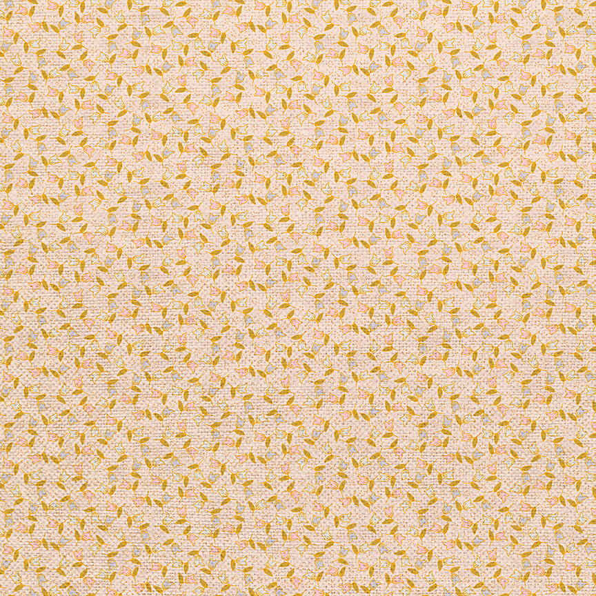 Ditsy Tulip - Blue/Gold