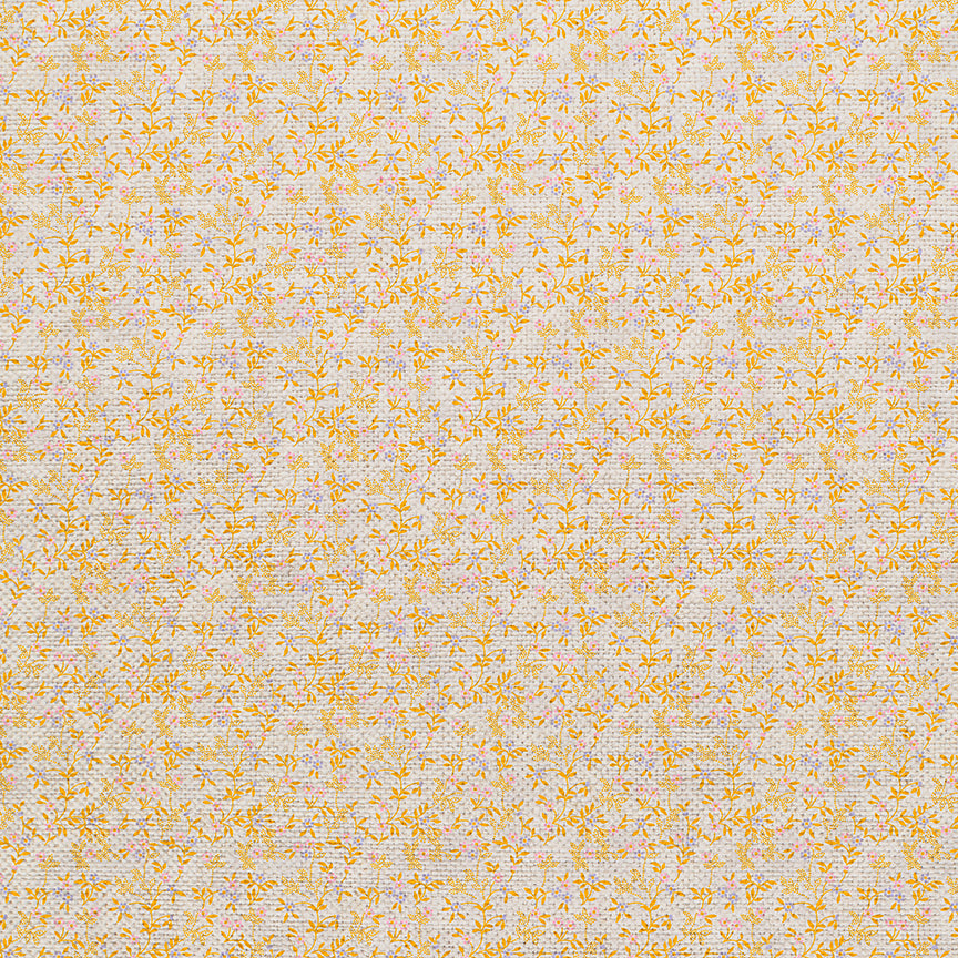 Stippled Branches - Blue/Gold