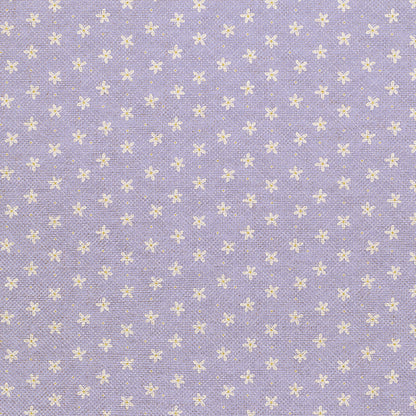 Floral Grid - White on Blue