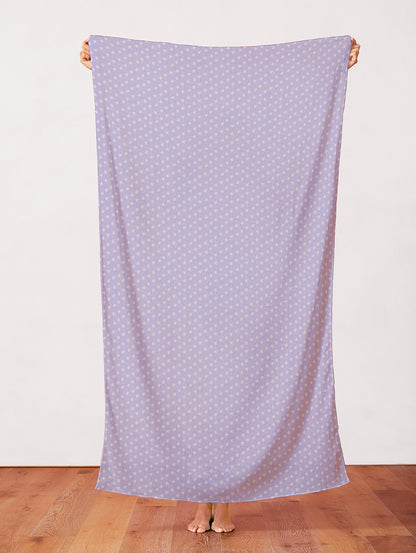 Floral Grid - White on Blue