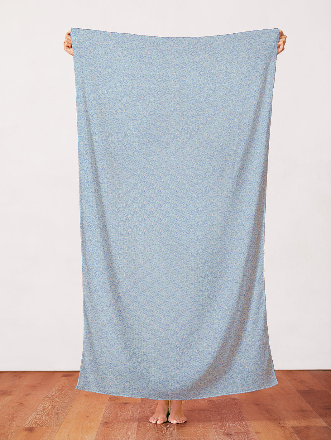 Leaf Toss - Dark Blue on Light Blue