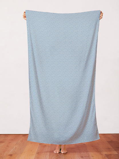 Leaf Toss - Dark Blue on Light Blue