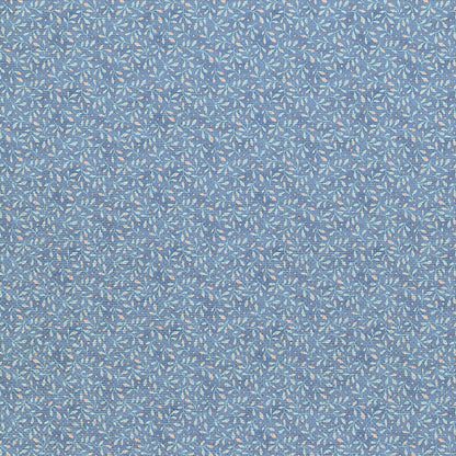 Leaf Toss - Light Blue on Dark Blue