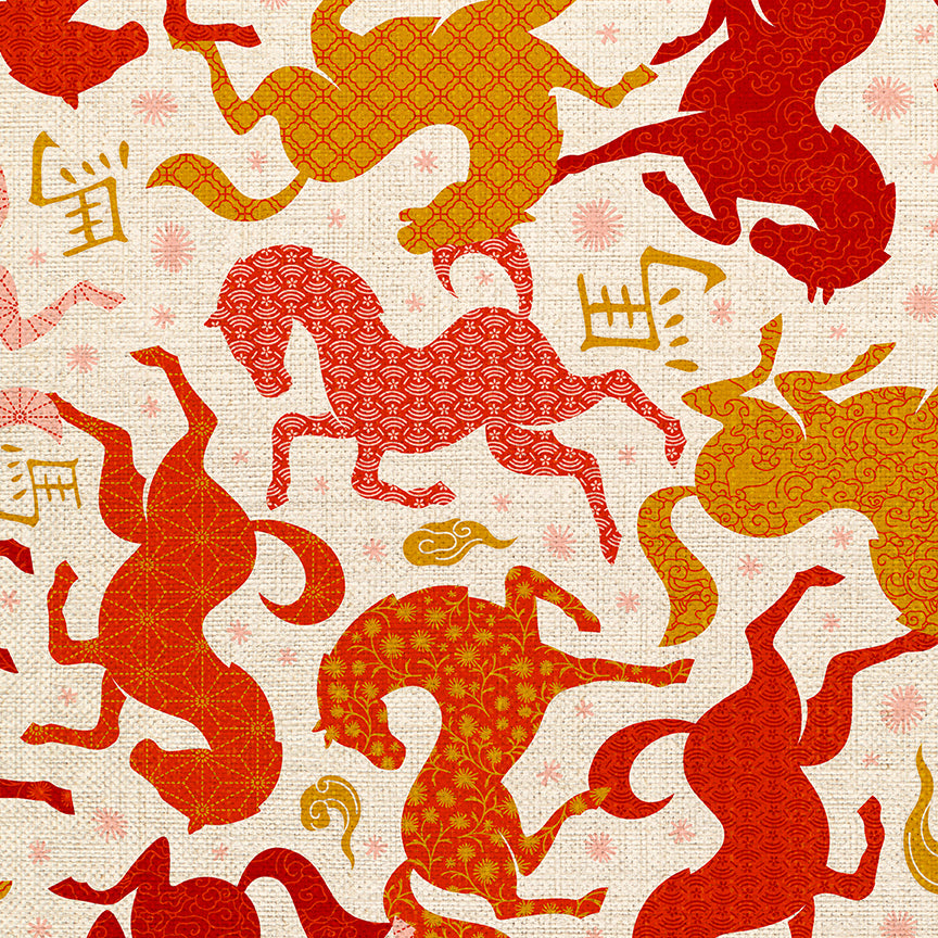 Year of the Horse - Red/Gold