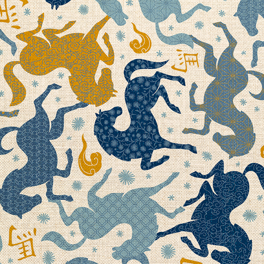 Year of the Horse - Blue/Gold