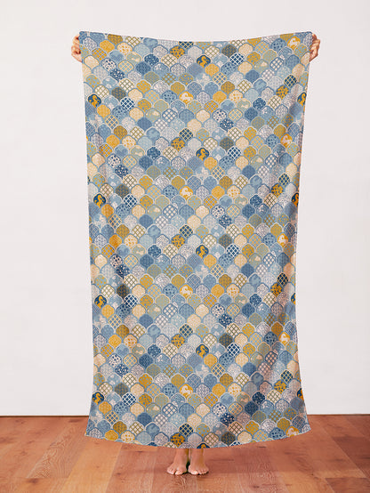 Horse Scallop - Blue/Gold