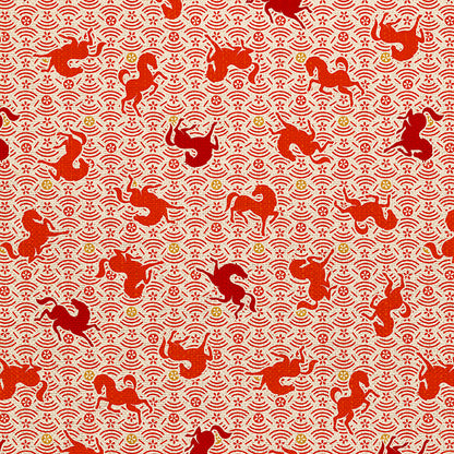 Horse Toss - Red on White