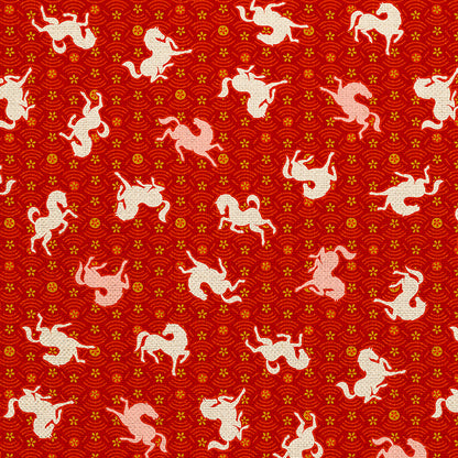 Horse Toss - White on Red