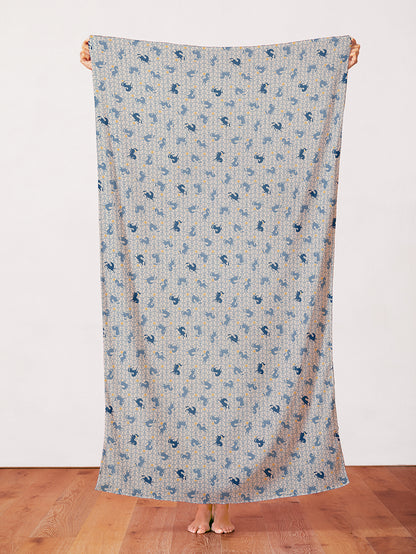 Horse Toss - Blue on White