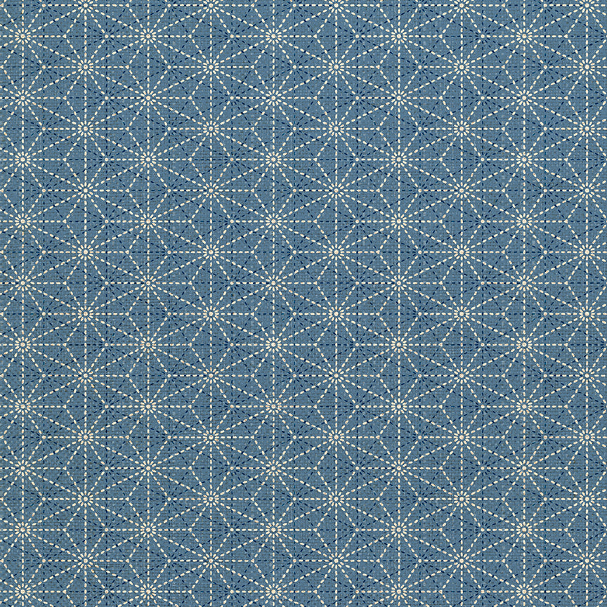 Geometric Stitches - Blue/Gold