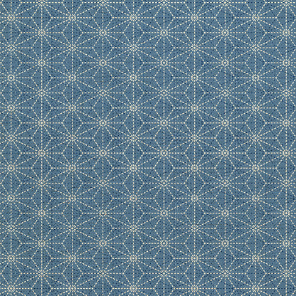 Geometric Stitches - Blue/Gold