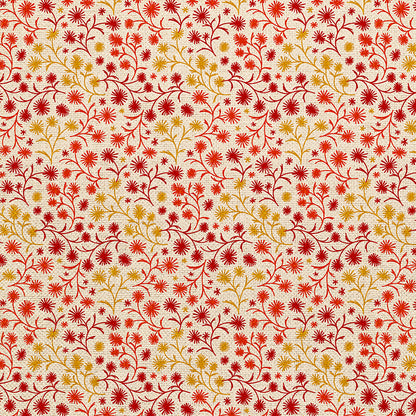 Floral Toss - Red/Gold