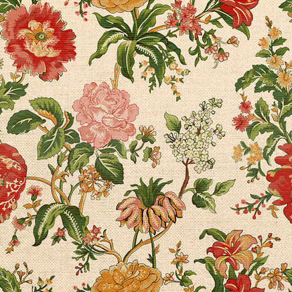 Grandma's Wallpaper - Red/Gold