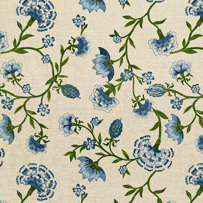 Floral Wallpaper - White/Blue