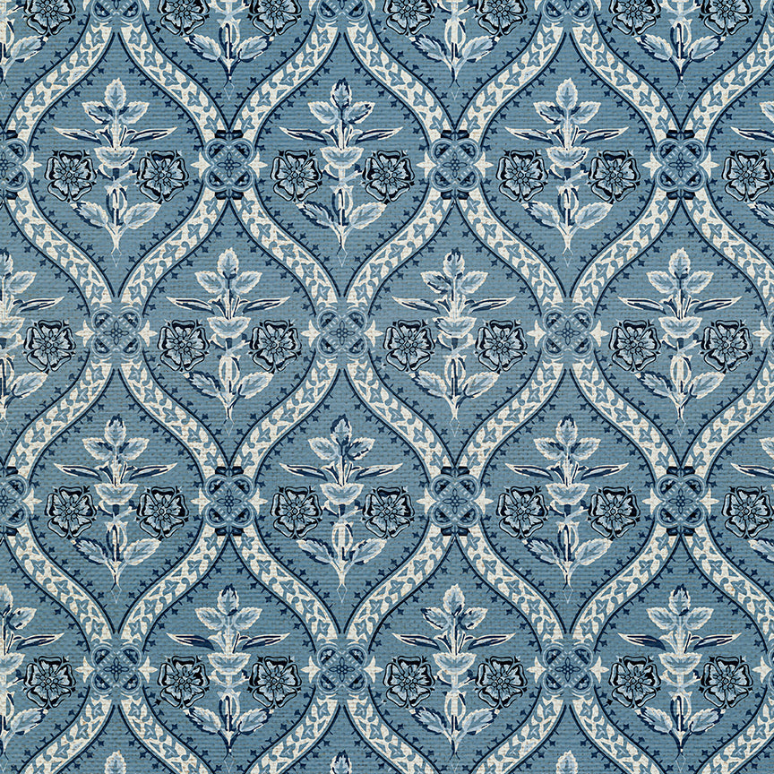 Folk Damask - Blue