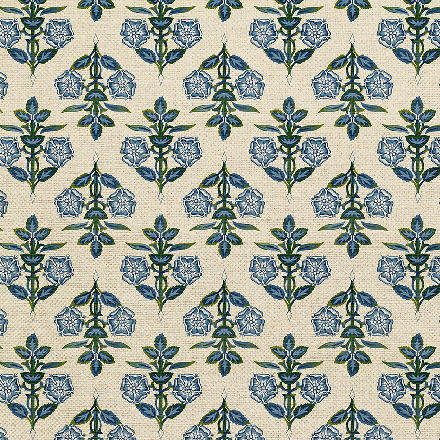 Ornamental Garden - Blue/Green
