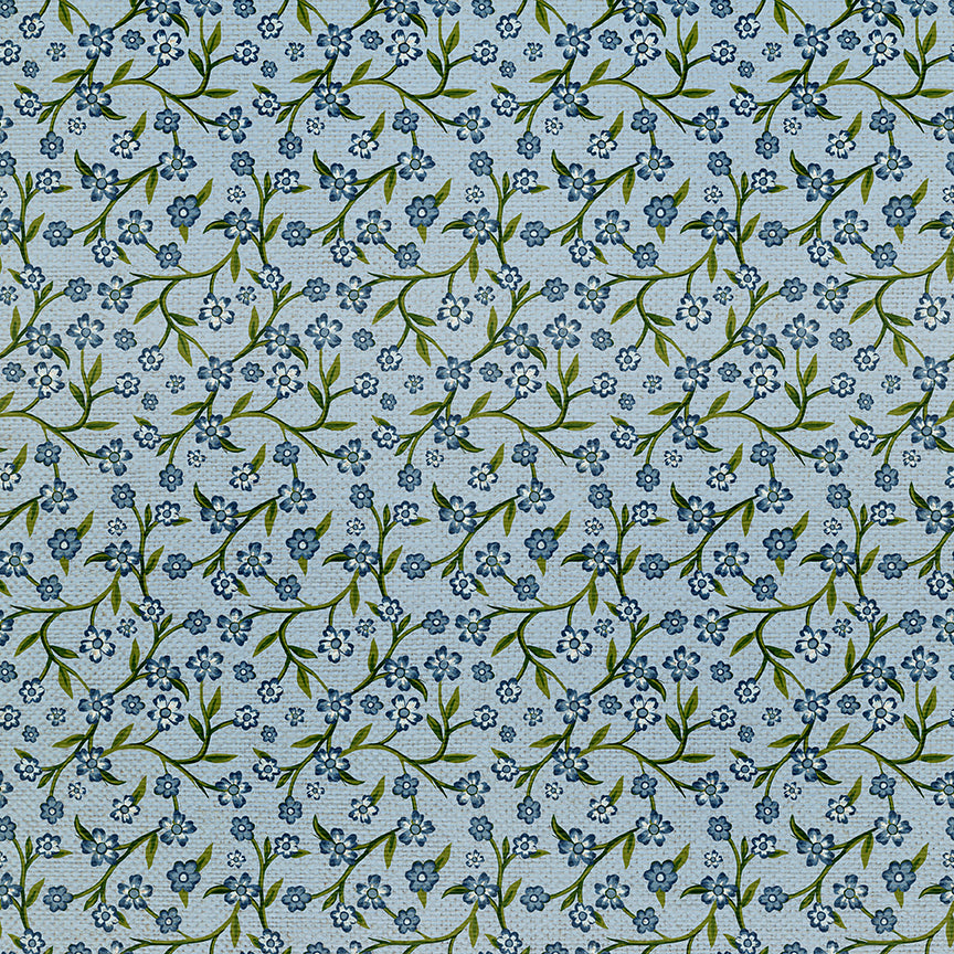 Floral Vines - Blue
