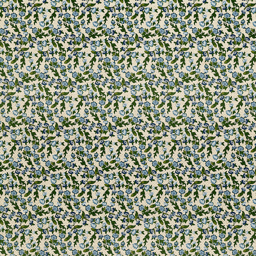Ditsy Florals - White/Blue