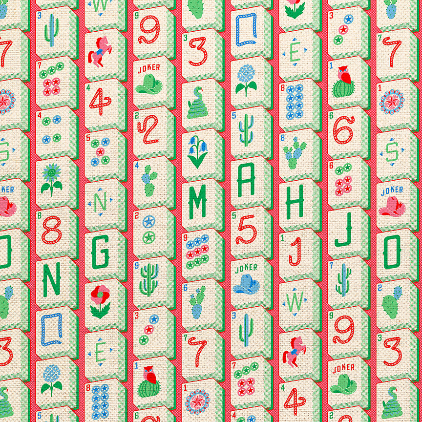 Mahjong Tiles - Red/Green