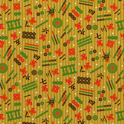 Suit Toss - Gold/Green