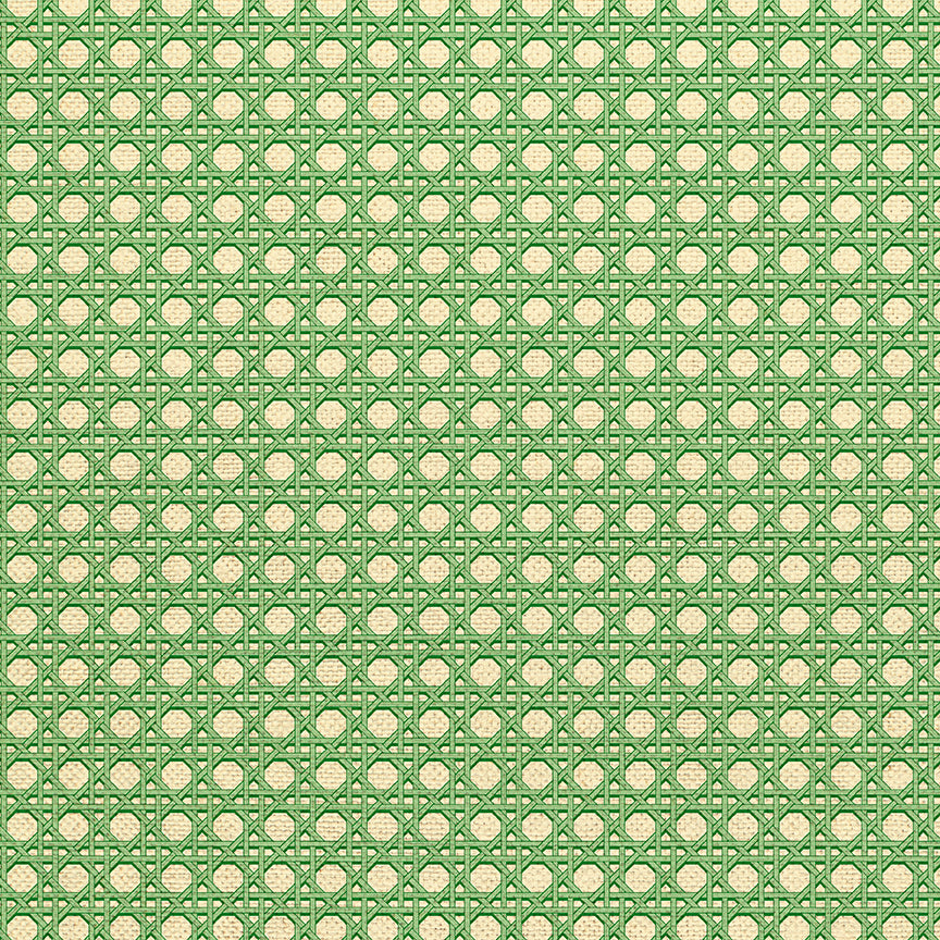 Cane - Green on White